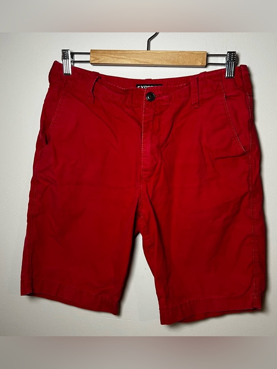 Express Other - Express Chino Shorts Men’s 30 Red Cotton 10” Flat Front Preppy Nautical Golf